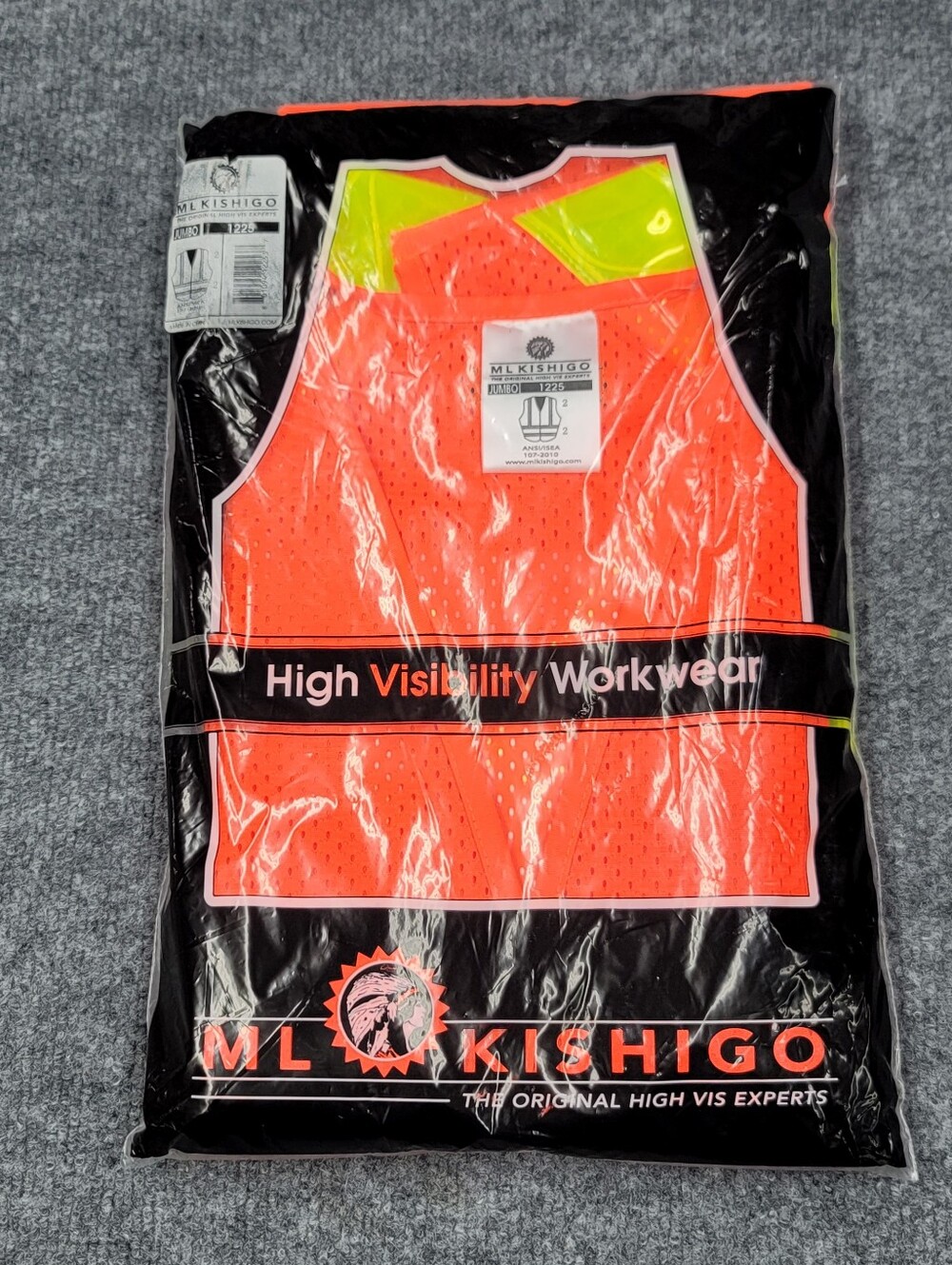 ML Kishigo High Visibility Work Vest Jumbo 1225 MBTA The T New